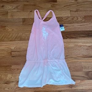NWT girls 12-14 ombré pink Ralph Lauren romper